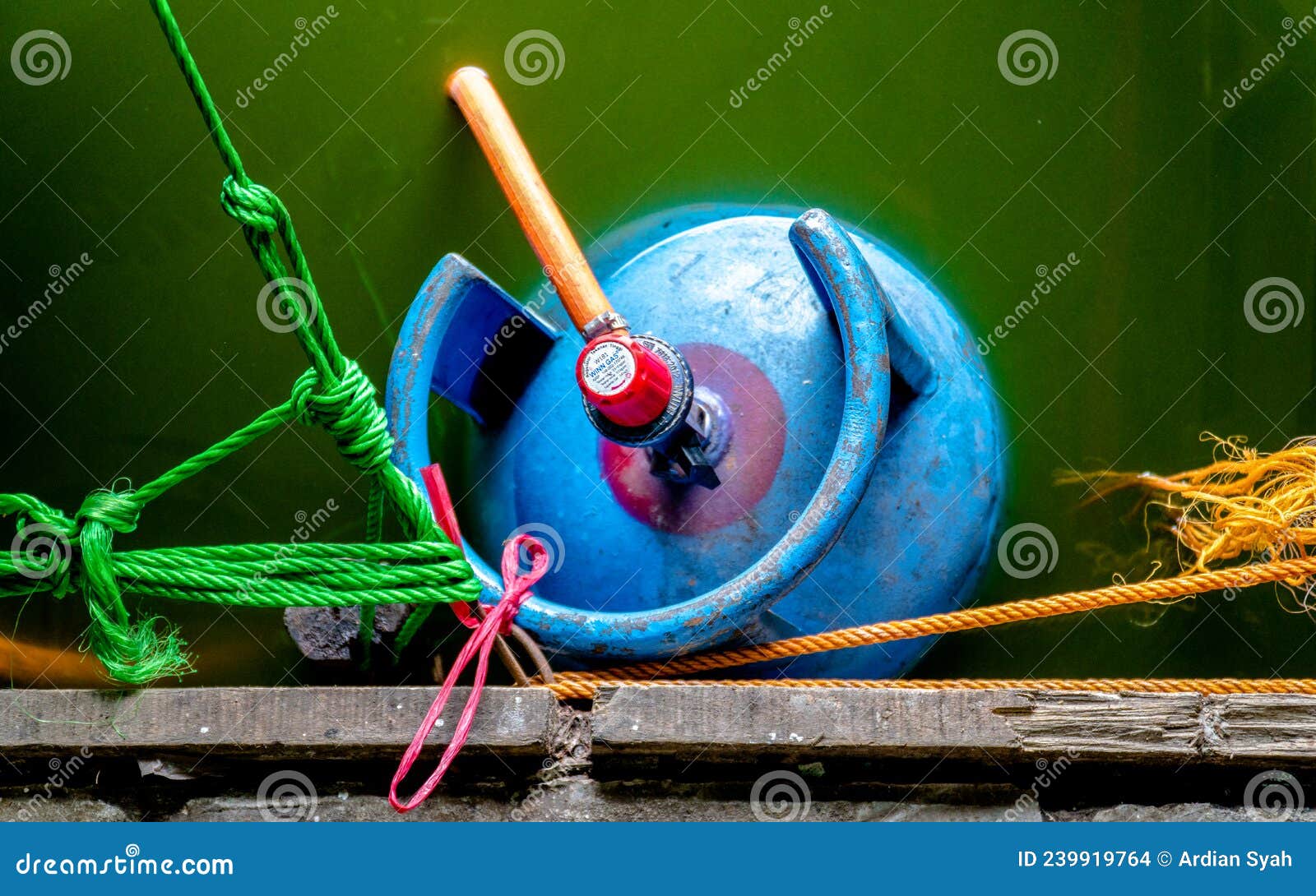 Gas Cylinders in the Water. Stock Photo Image of cylinders, pipette