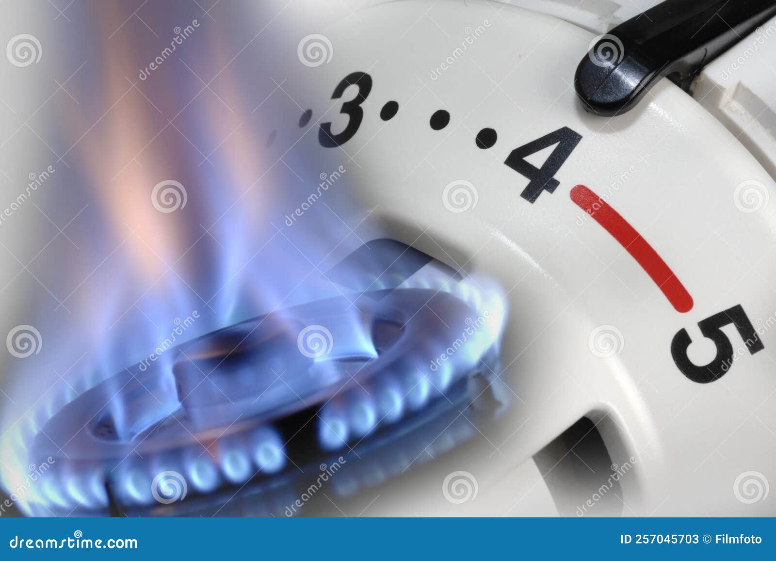 Gas Flame and Heating System Stock Image Image of consumption, bill