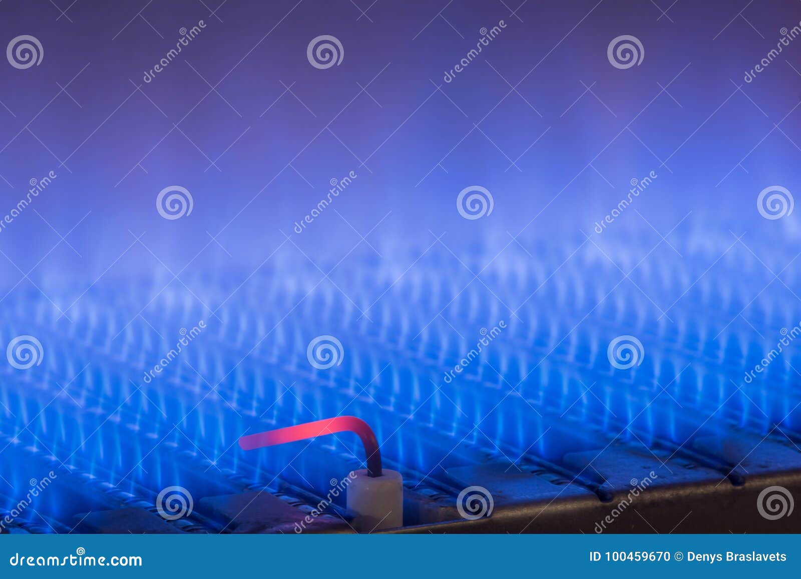 Gas Flame Inside of the Gas Boiler Stock Photo Image of generation
