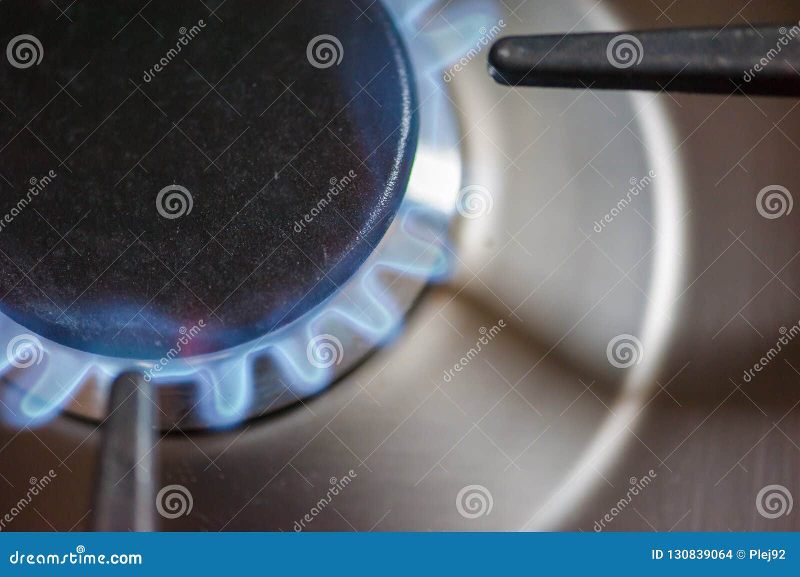 Gas Flame from a Stove in a Kitchen Stock Photo Image of fire, burner