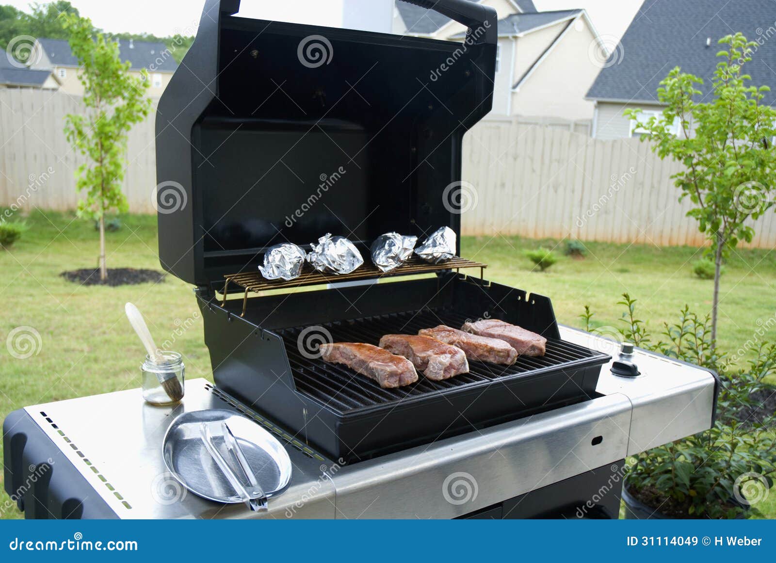 Gas Grill stock image. Image of lunch, beef, plate, color 31114049