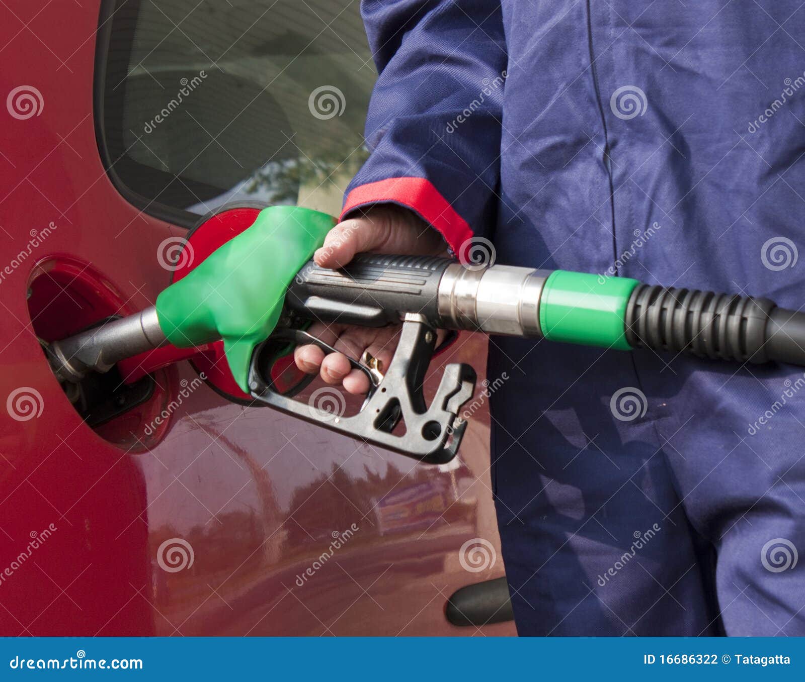 Gas Jockey Refilling Car stock photo. Image of jockey 16686322