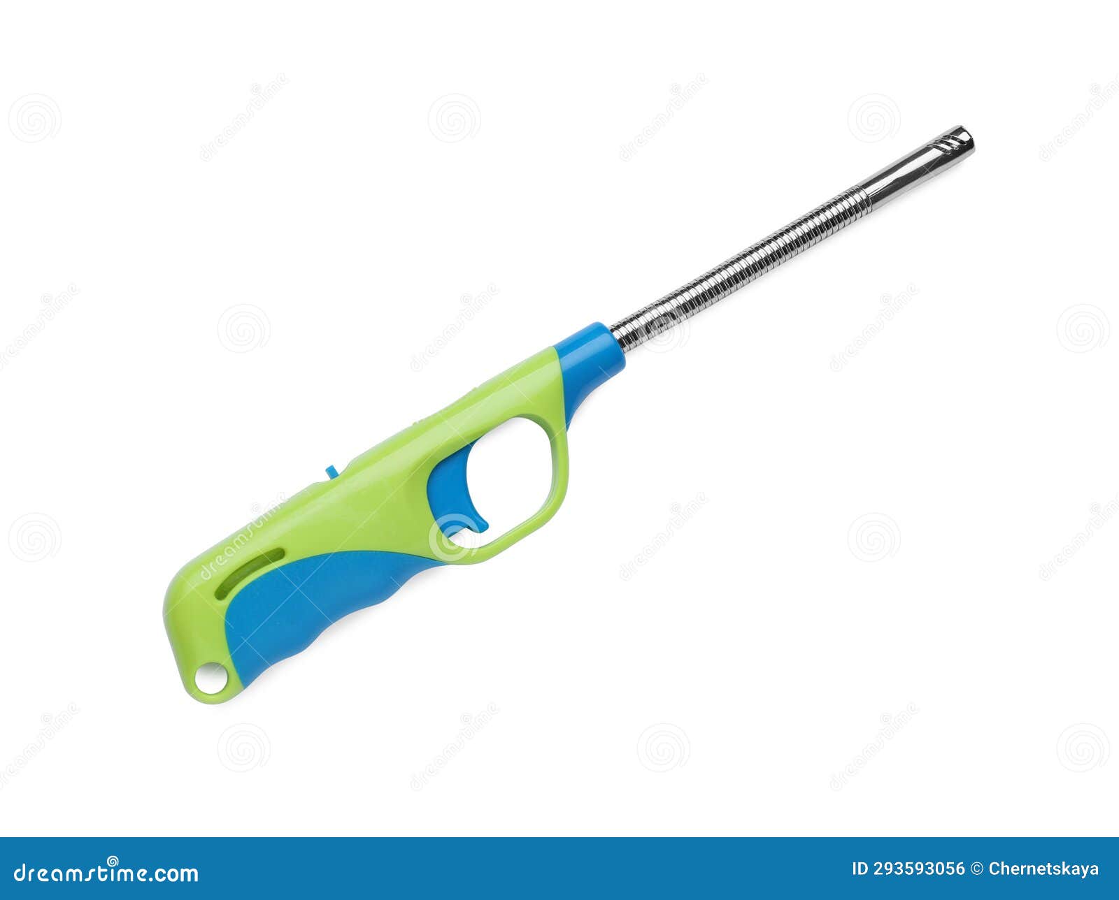 Gas Lighter for Stove Isolated on White, Top View Stock Photo Image