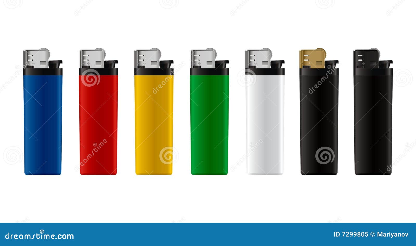 Gas lighters. stock vector. Illustration of clipping, vector 7299805