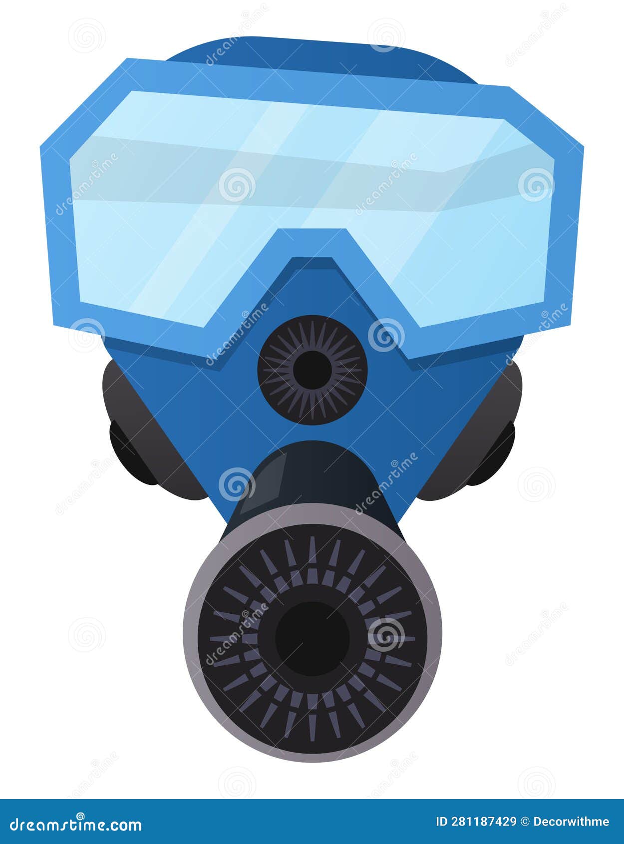 gas mask - modern flat  style single  image