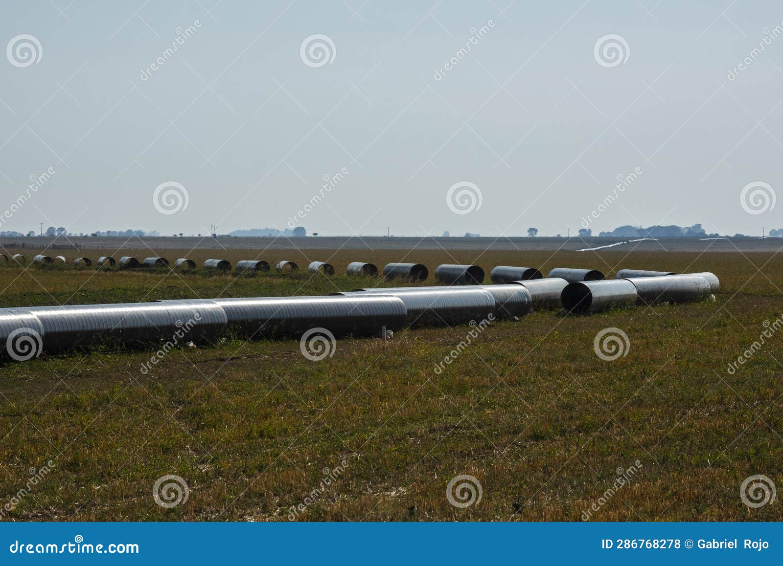 gas pipeline construction, la pampa province ,