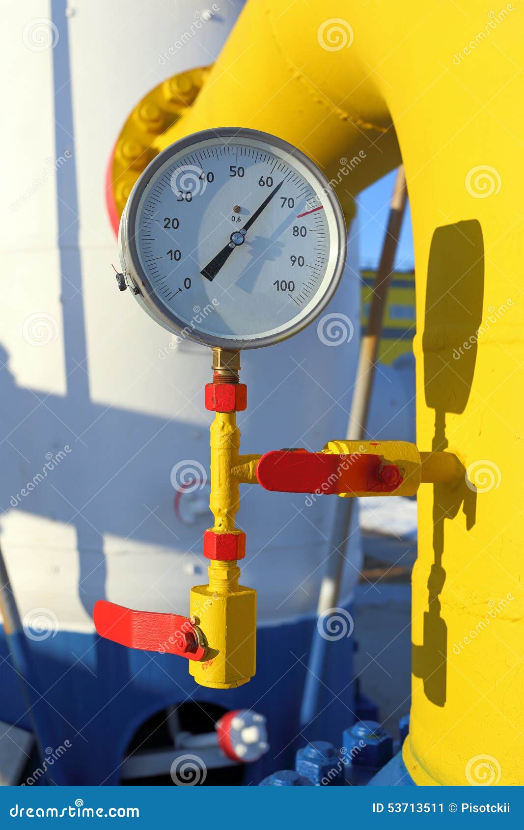 Gas pressure gage stock image. Image of natural, technology 53713511