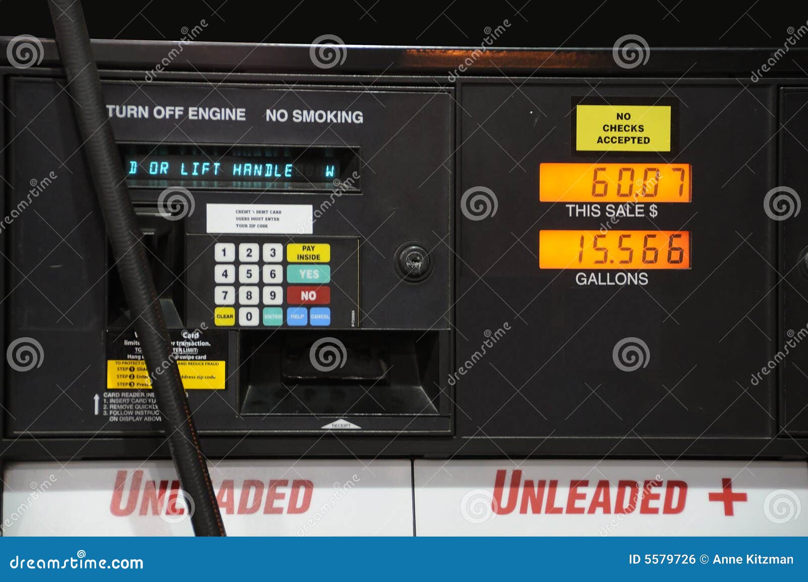 Gas Price on the Pump stock photo. Image of expensive 5579726