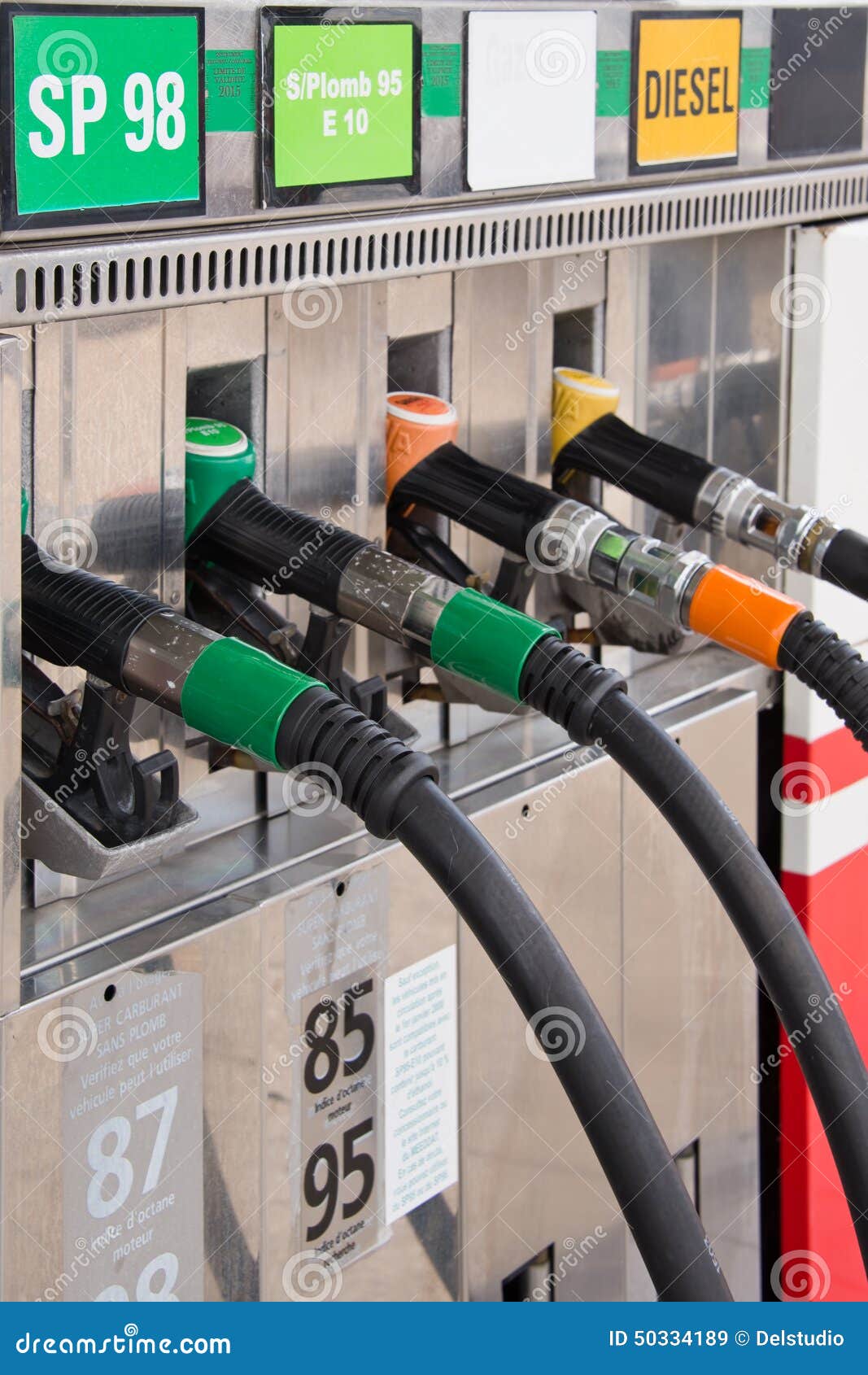 Gas pump nozzles stock image. Image of petrol, hose, energy 50334189
