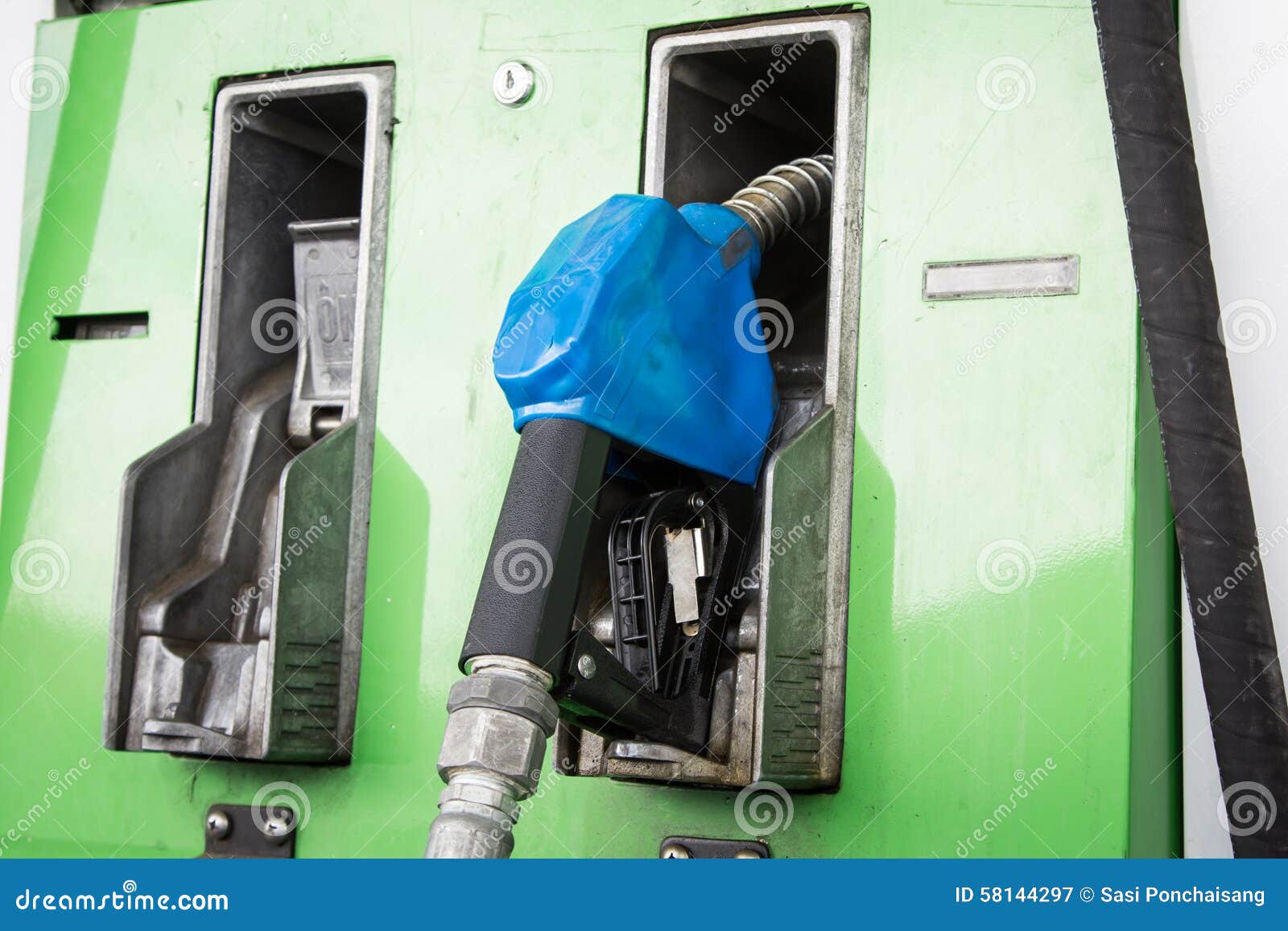 Gas Pump Nozzles in Station Stock Image Image of color, economy 58144297