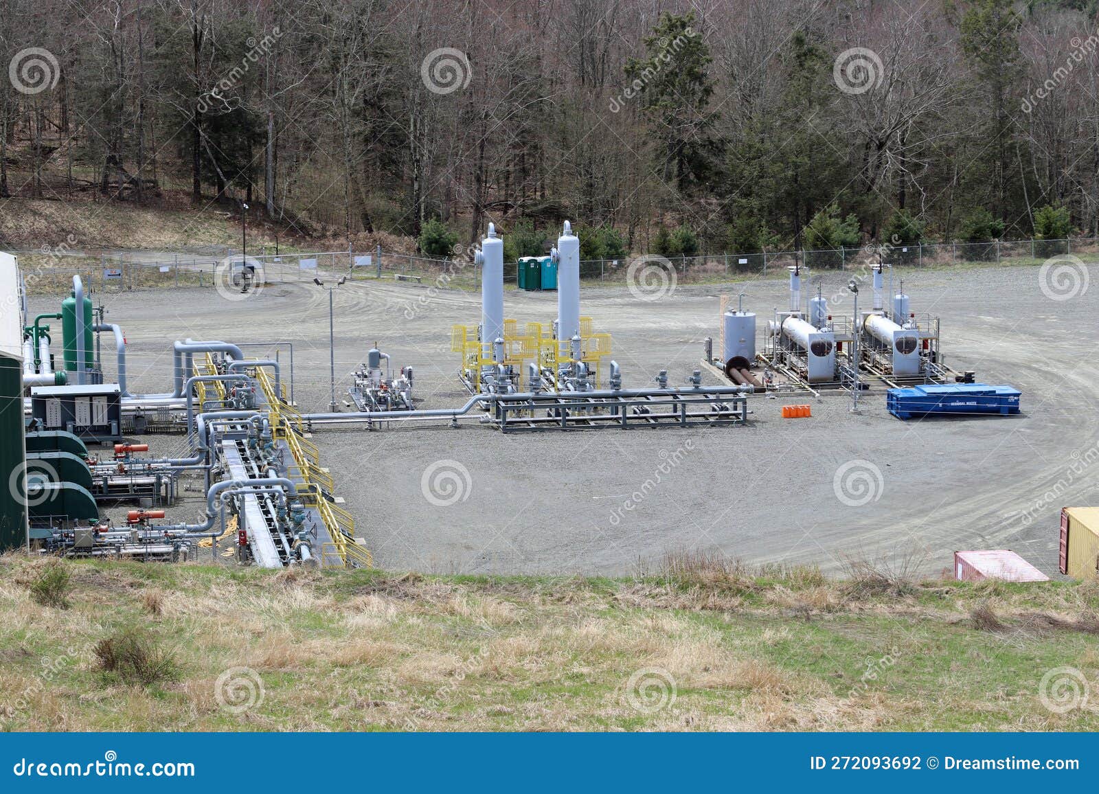 Gas pumping station stock photo. Image of soil, water 272093692