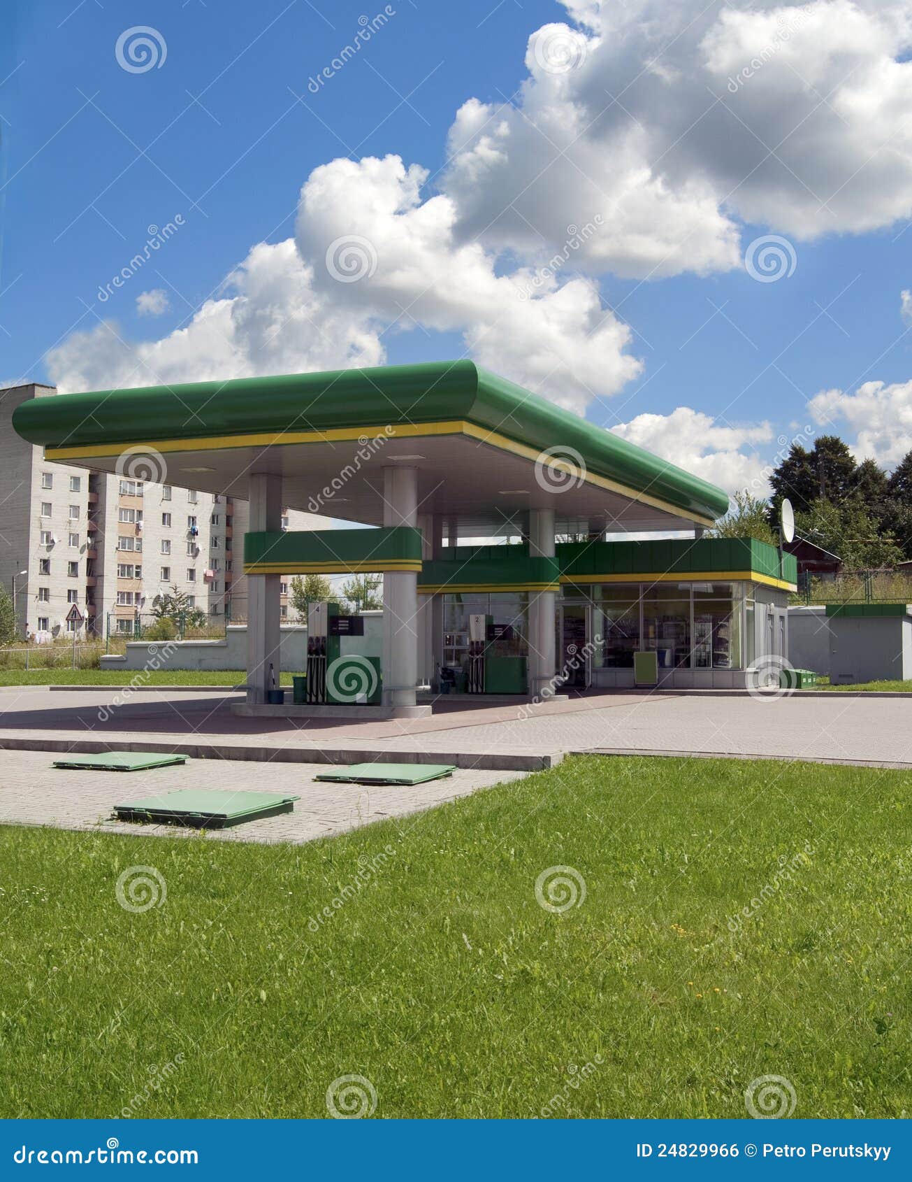 Gas refuel station stock photo. Image of grass, petrol 24829966