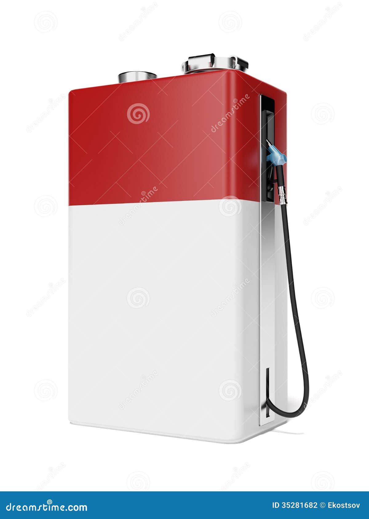 Gas station as red battery stock photo. Image of ecological 35281682