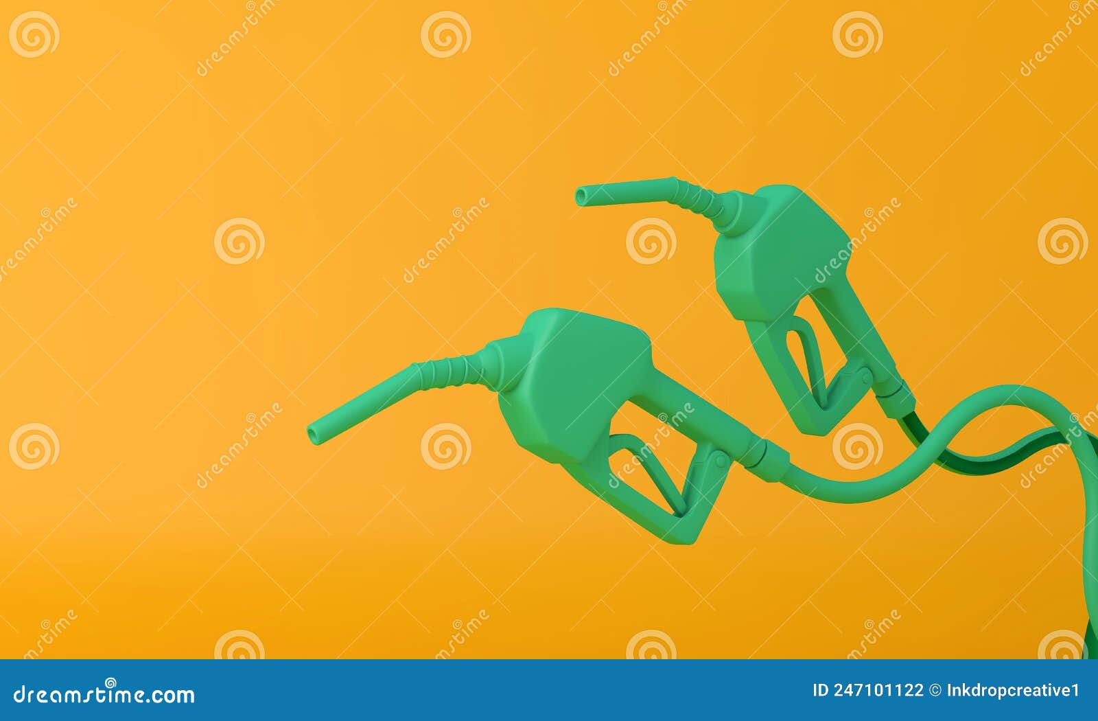 Gas Station Fuel Pump Abstract Background. 3D Rendering Stock