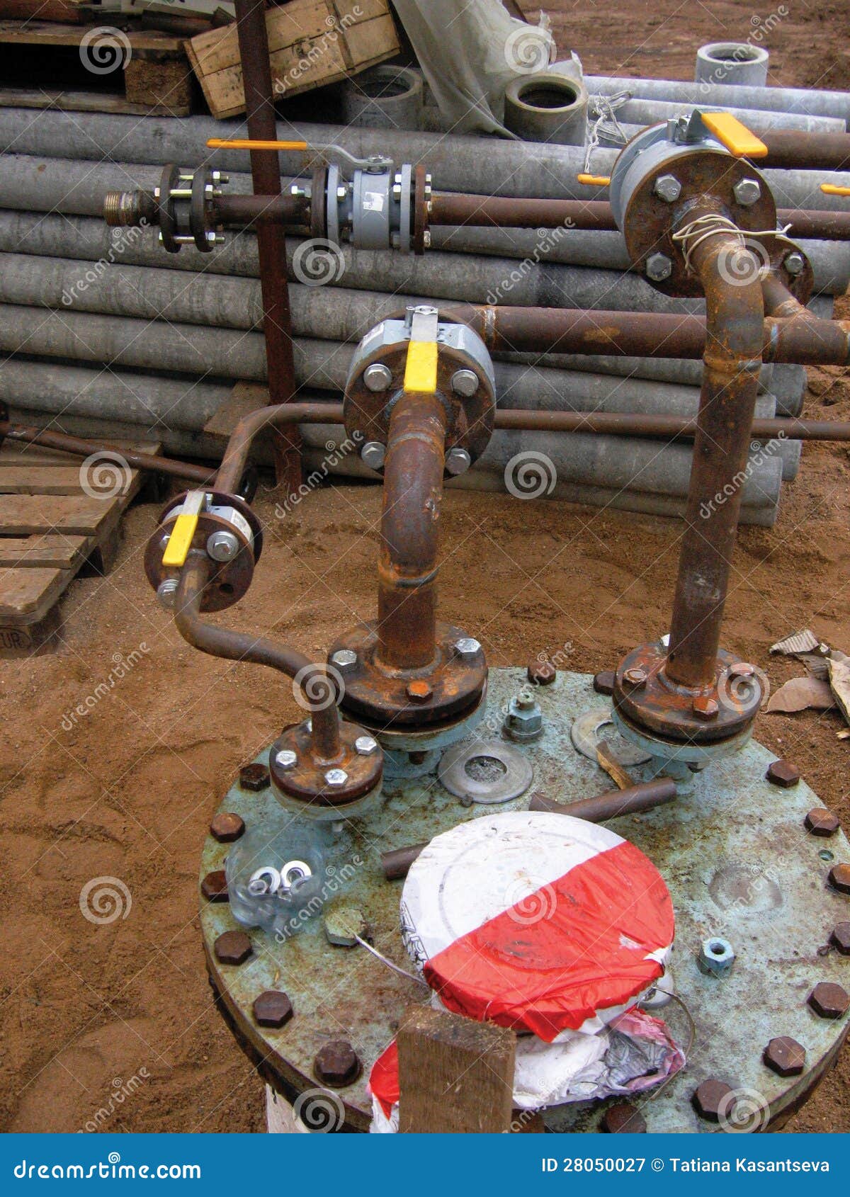 Gas Stations during the Installation Stock Image Image of sand, bolt