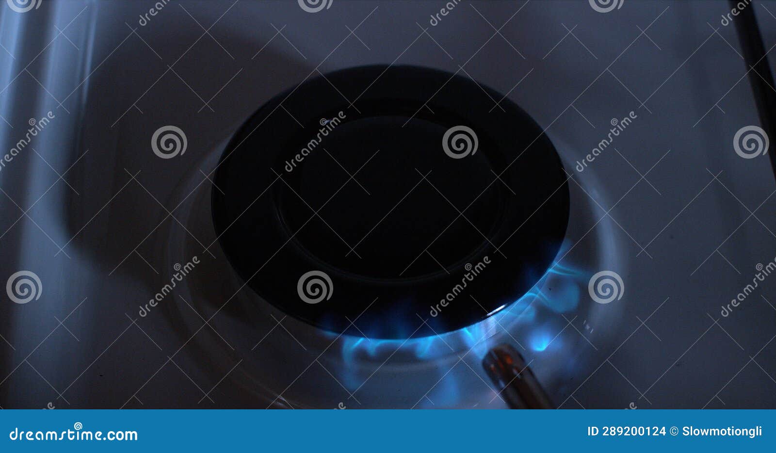 Gas Stove Burners, Blue Flame, Kitchen Stock Photo Image of residence
