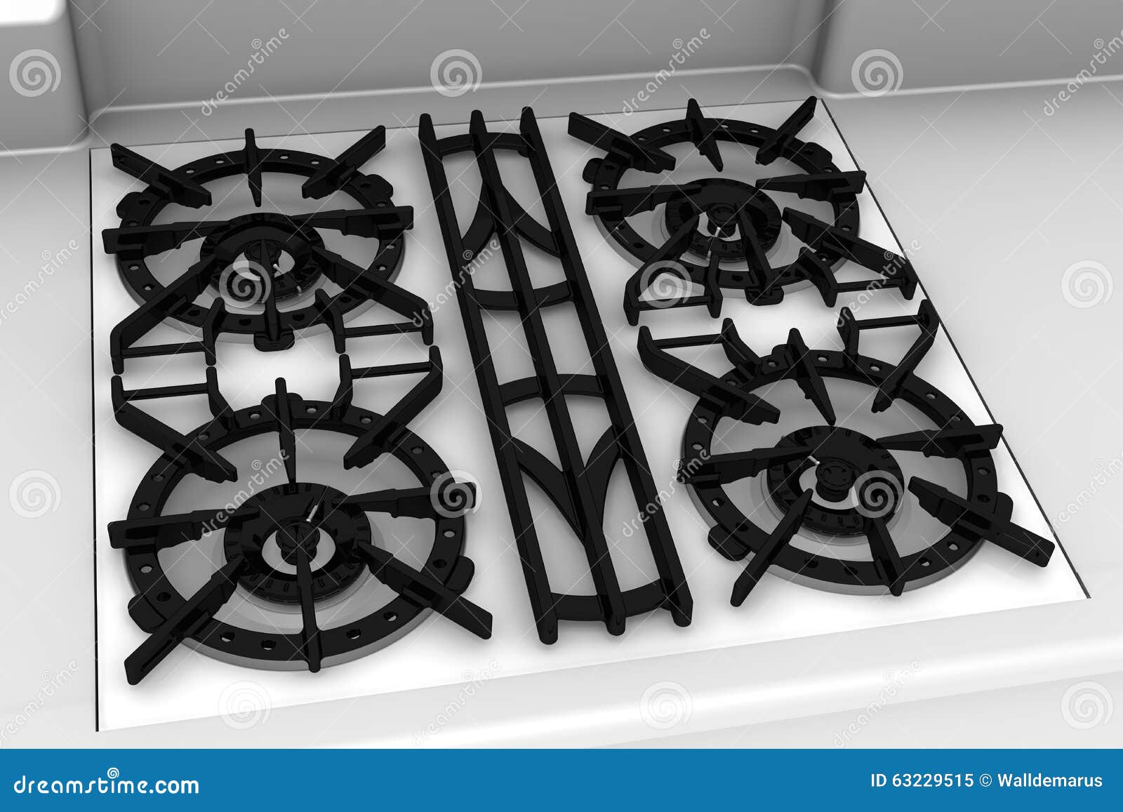 Gas stove burners stock illustration. Illustration of close 63229515