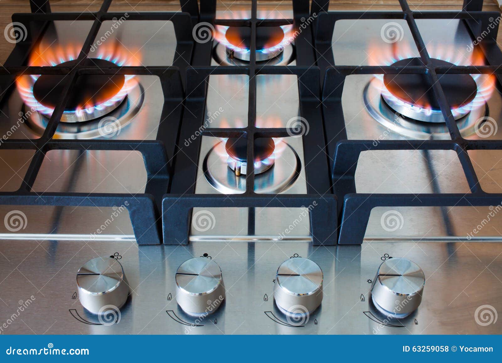 Gas stove stock photo. Image of gril, orange, kitchen 63259058