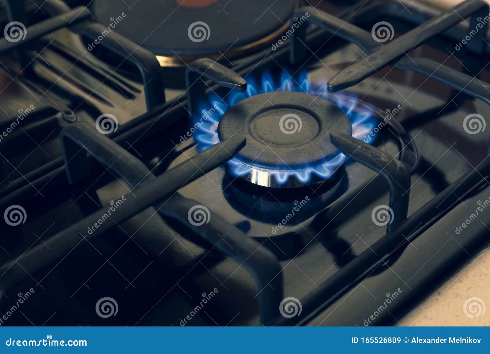 Gas Stove and Gas Coming from the Burner Stock Image Image of burn