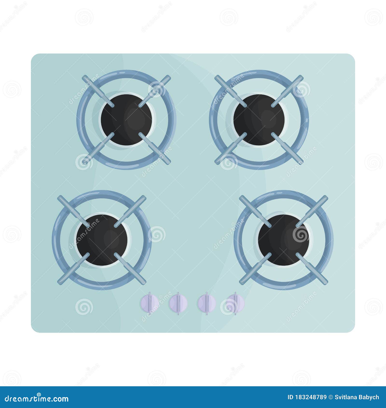 Gas Stove Vector  Vector Icon Isolated on White Background Gas  Stove. Stock Vector - Illustration of metal, induction: 183248789
