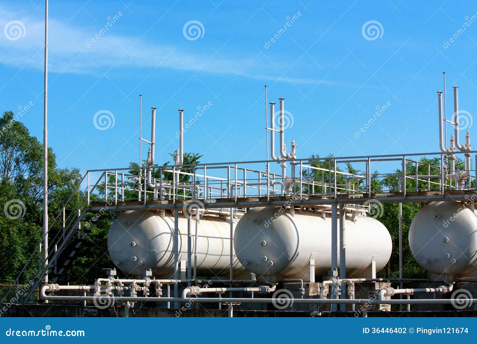 Gas tanks stock photo. Image of pipeline, pipe, construction 36446402