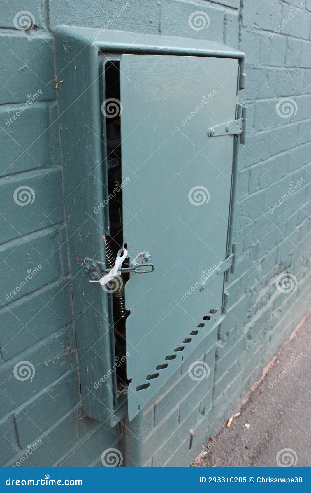 Gas Utility Box with Broken Lock Stock Image - Image of metal, operating:  293310205