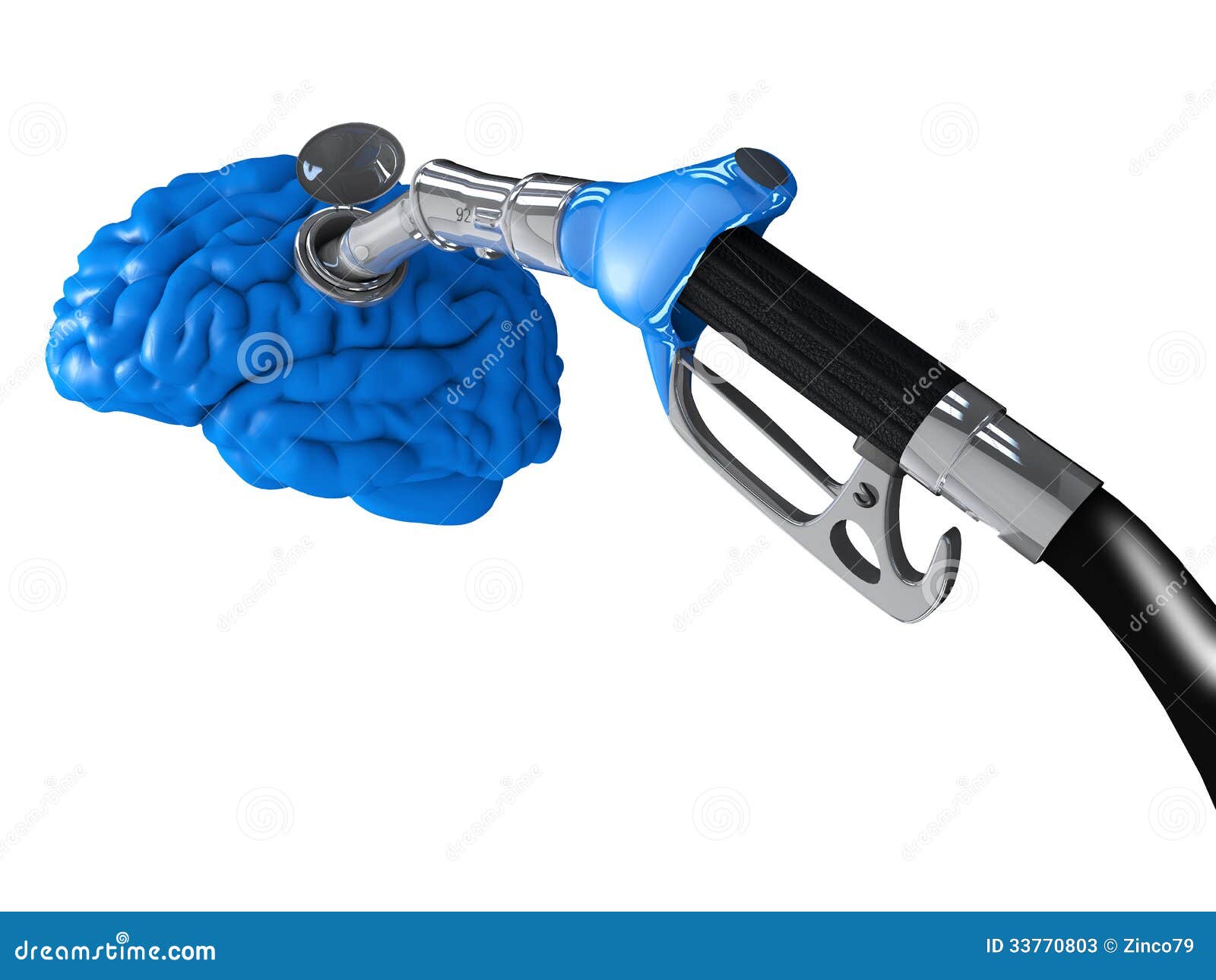 Gasoline in the brain stock illustration. Illustration of creative