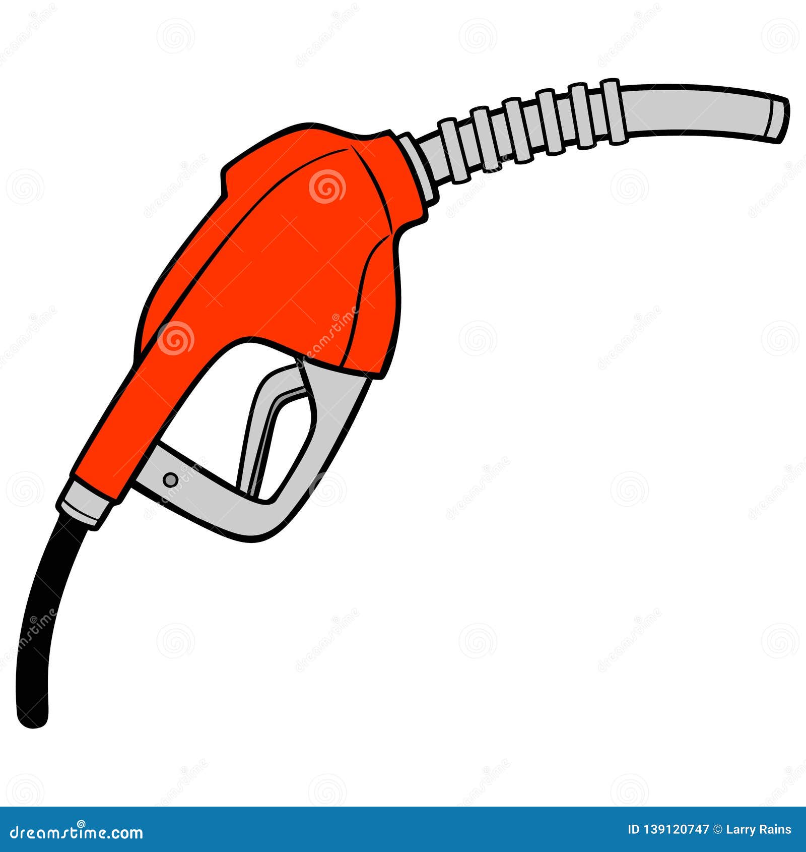 Gasoline Nozzle stock vector. Illustration of pump, cartoon - 139120747
