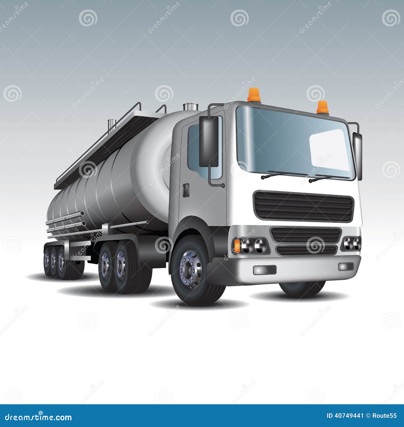 Gasoline tank truck stock vector. Illustration of industrial - 40749441