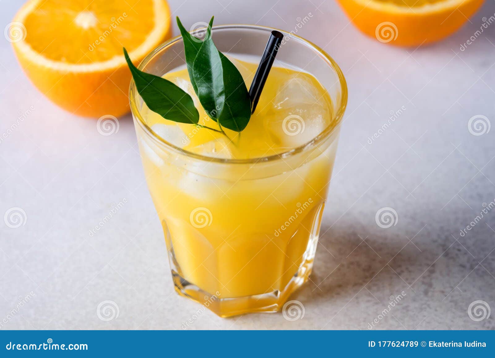 Gass of Tasty Orange Juice Tasty Summer Citrus Drink Ripe Oranges Stock ...