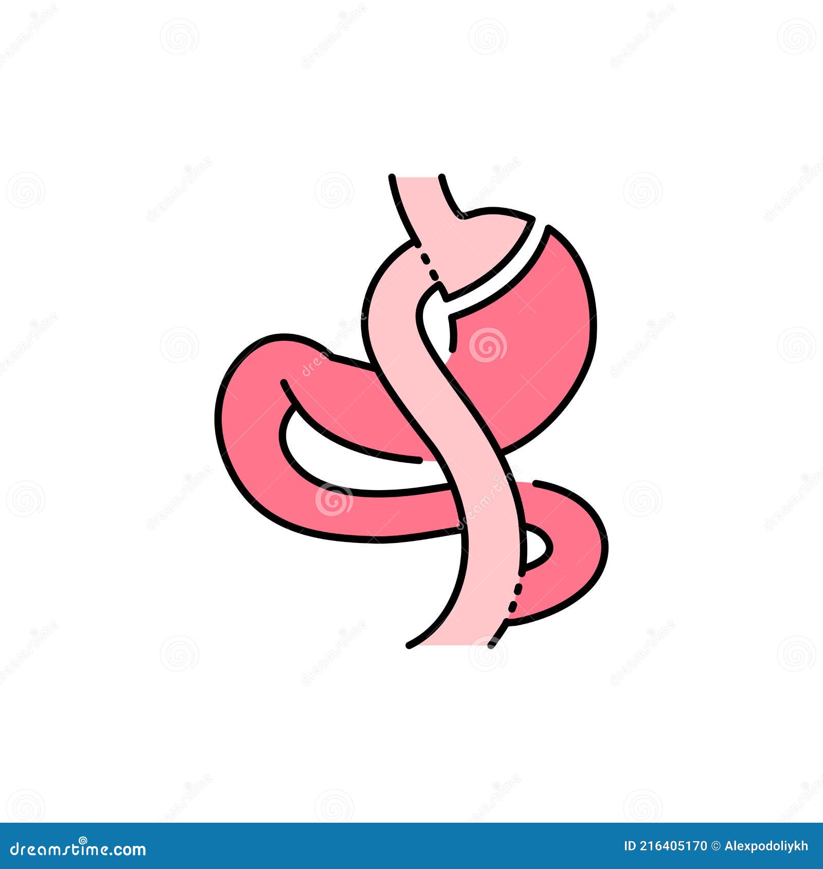 gastric bypass roux-en-y olor line icon. pictogram for web page, mobile app, promo.