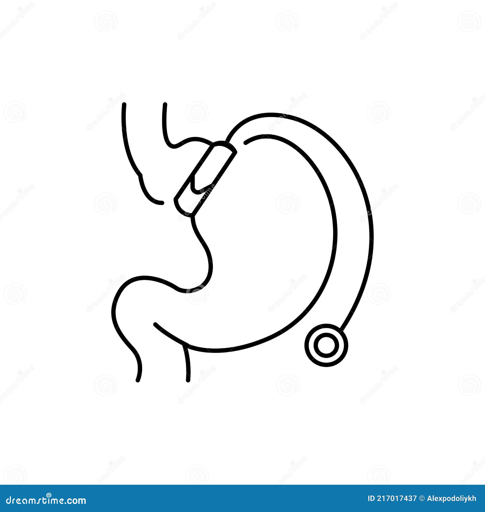 gastric lap-band olor line icon. pictogram for web page, mobile app, promo.
