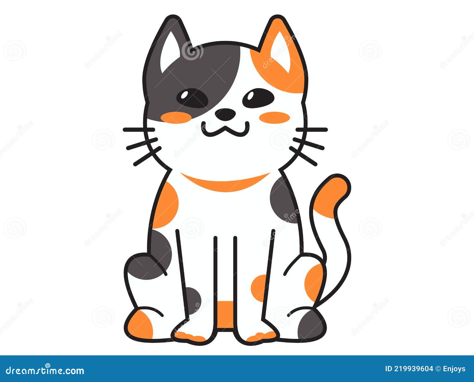 Gato fofo, gato dos desenhos animados, gato de estimação, animais