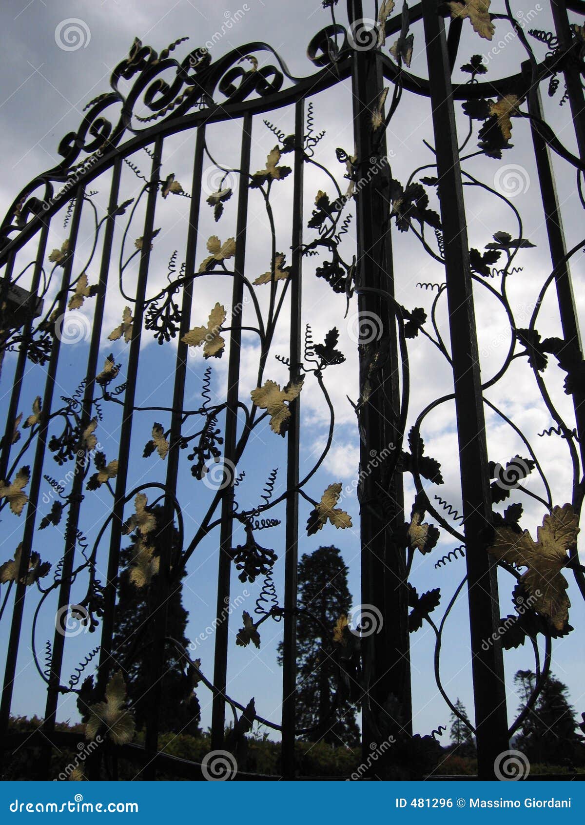 Gate stock photo. Image of clouds, europe, gate, leaf, trees - 481296