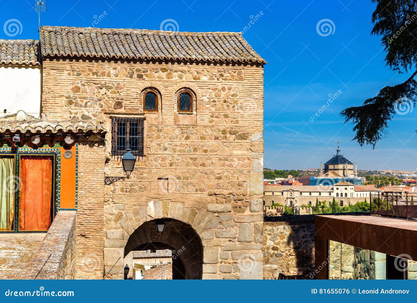 the gate bab al-mardum, or puerta de valmardon, in toledo, spain