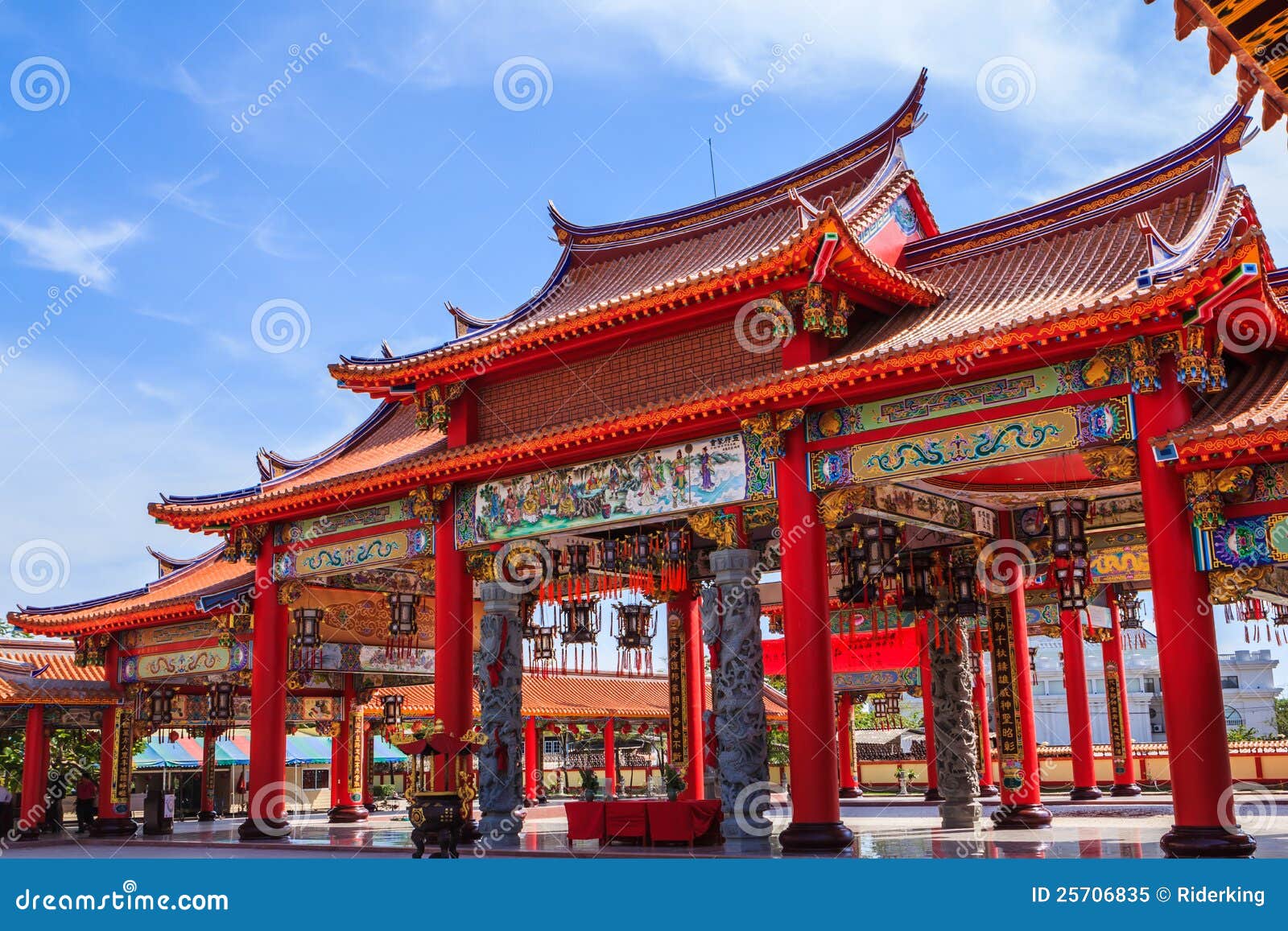 Gate Of Chinese Temple Royalty Free Stock Photo - Image: 25706835