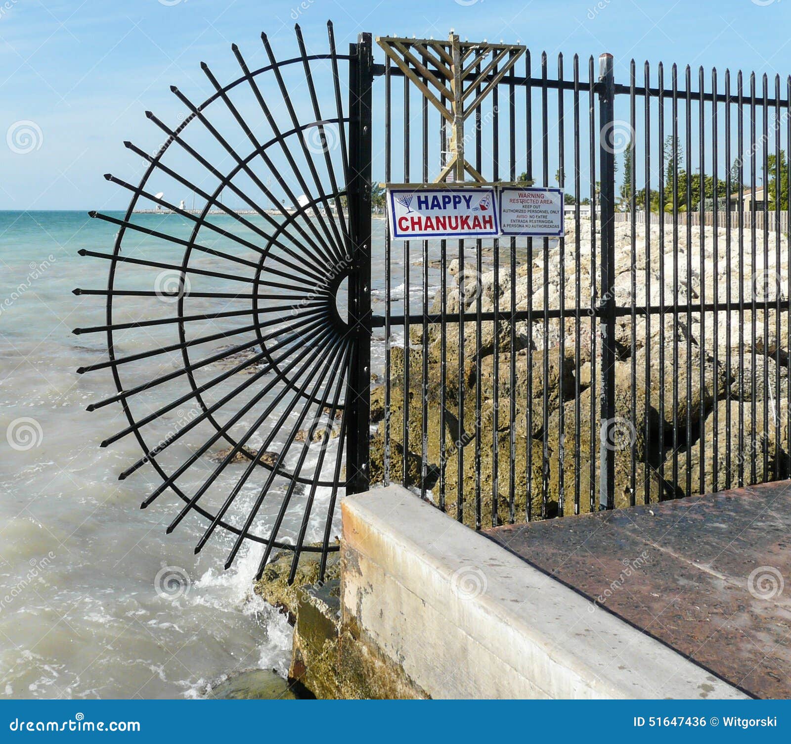 Gate at the End of Key West Stock Photo Image of restricted, ocean 51647436