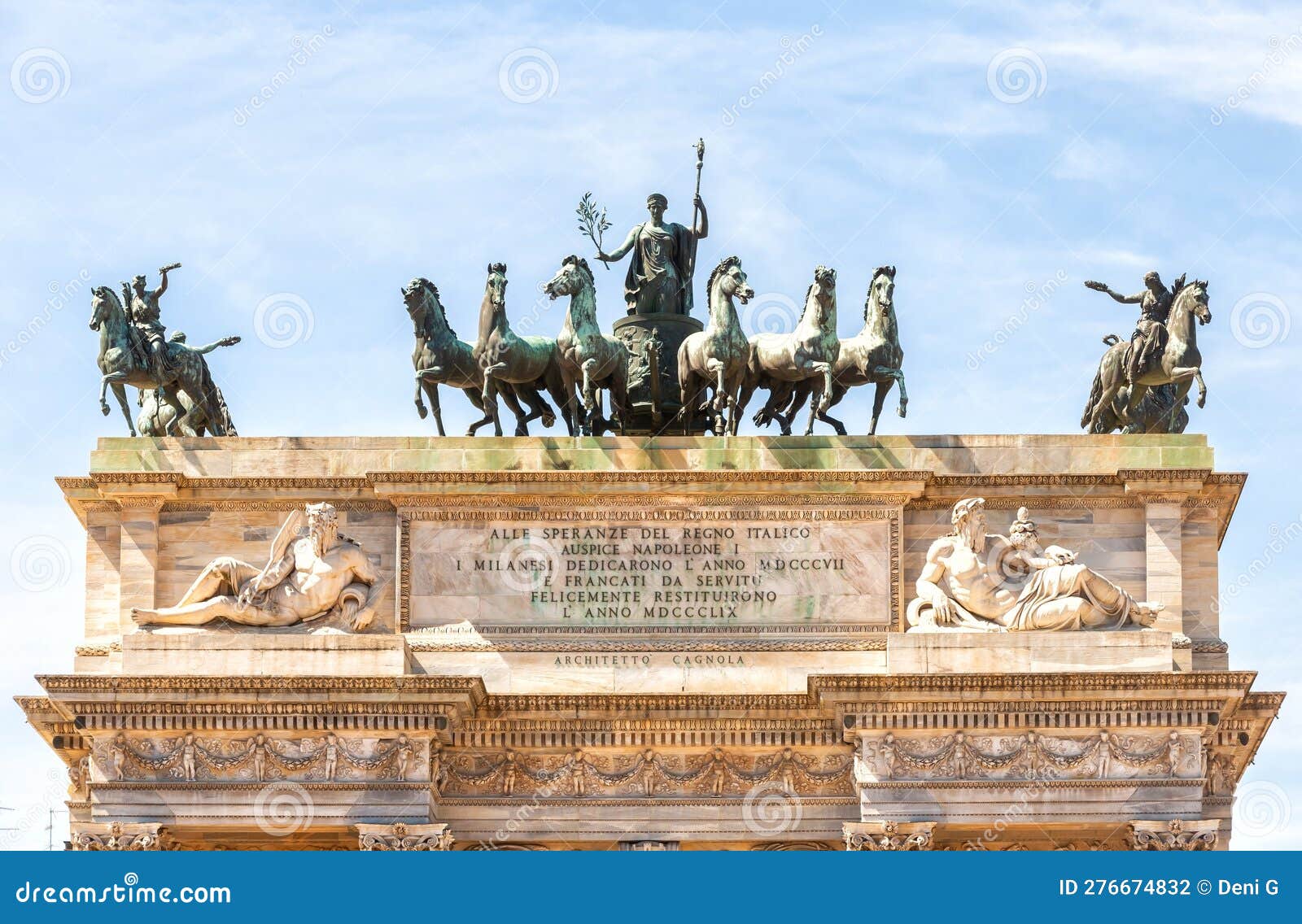 The Gate Porta Sempione in Milan, Italy Stock Photo - Image of milan ...