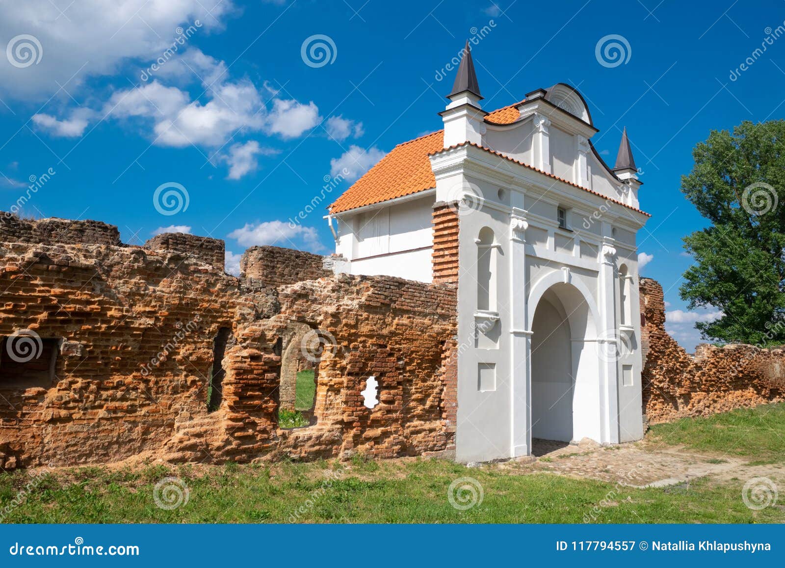 gate of carthusian monastery 1648-1666 years in beryoza, brest region, belarus.