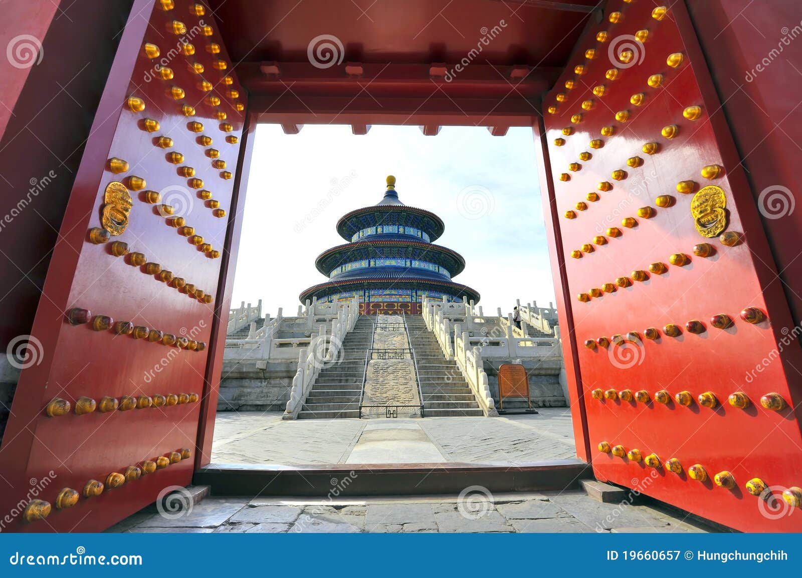 Gate To China Temple of Heaven in China Stock Image Image of gate