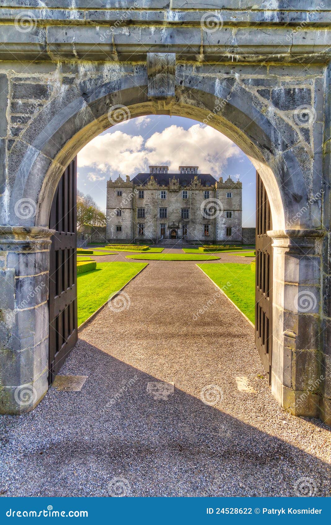 gate to portumna castle in co. galway