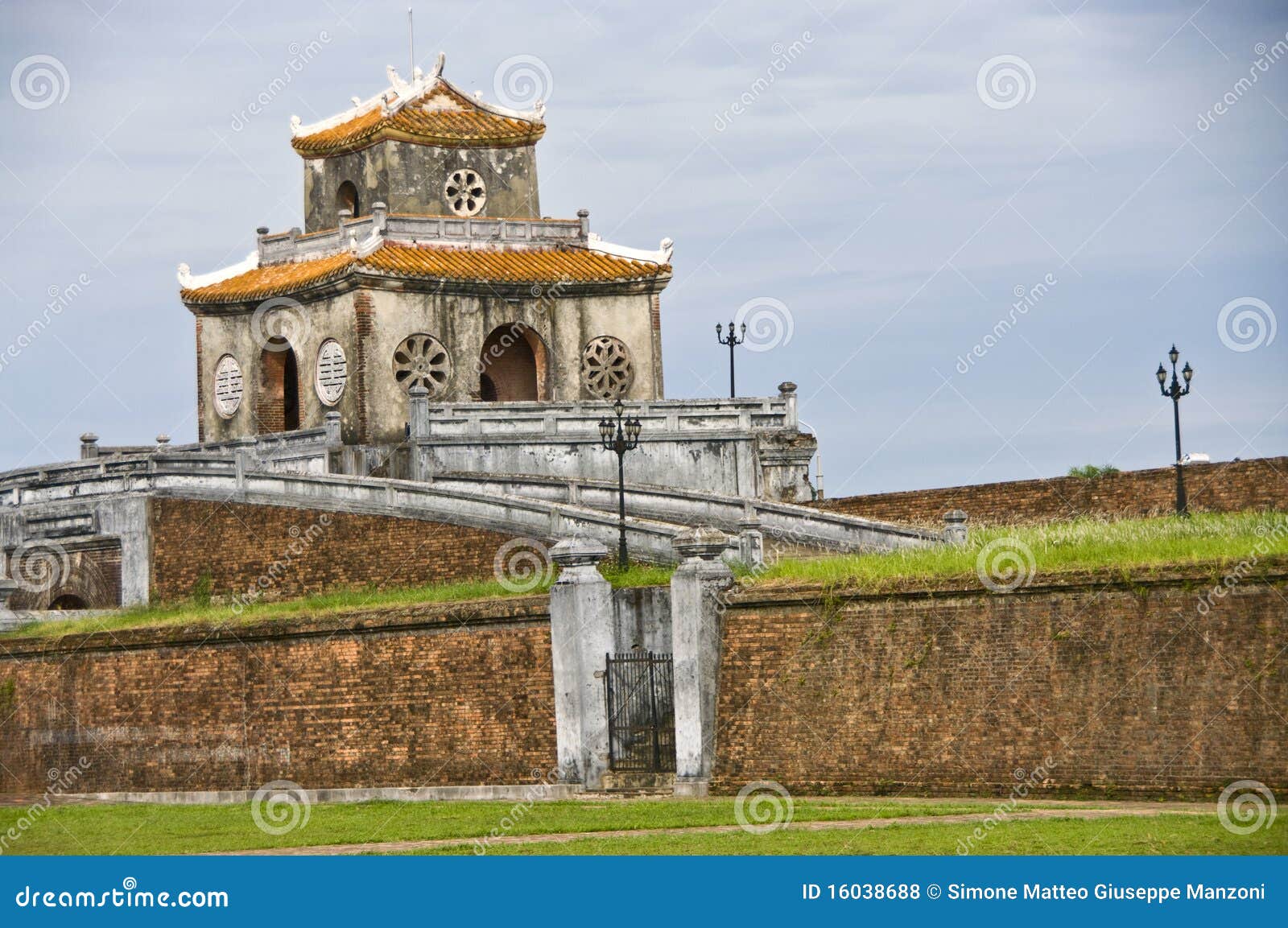 gate tower in the citadel wall, hue