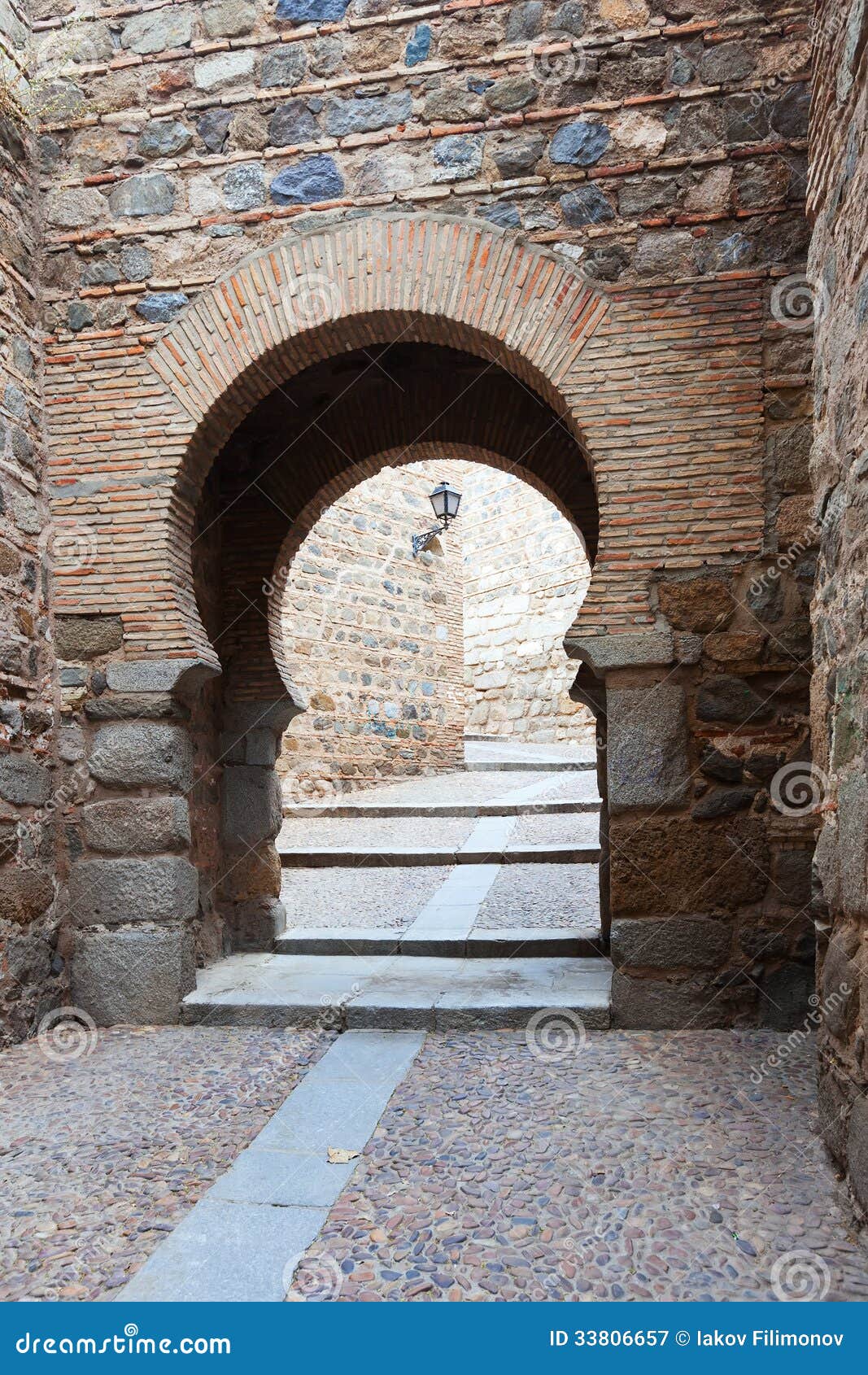 Gate in the Walls of the City Fortifications Stock Image Image of