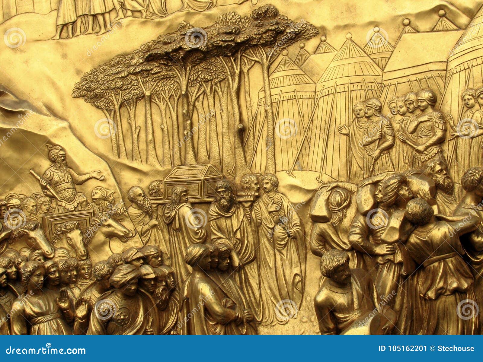 A Scene From The Gates Of Paradise In Golden Florence
