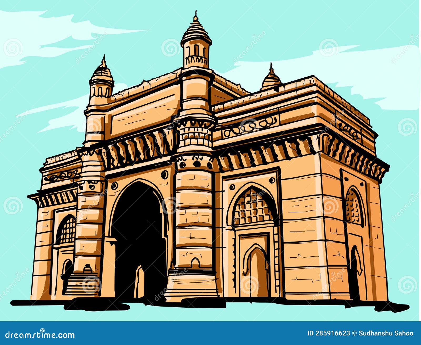 Share more than 156 gateway of india sketch latest