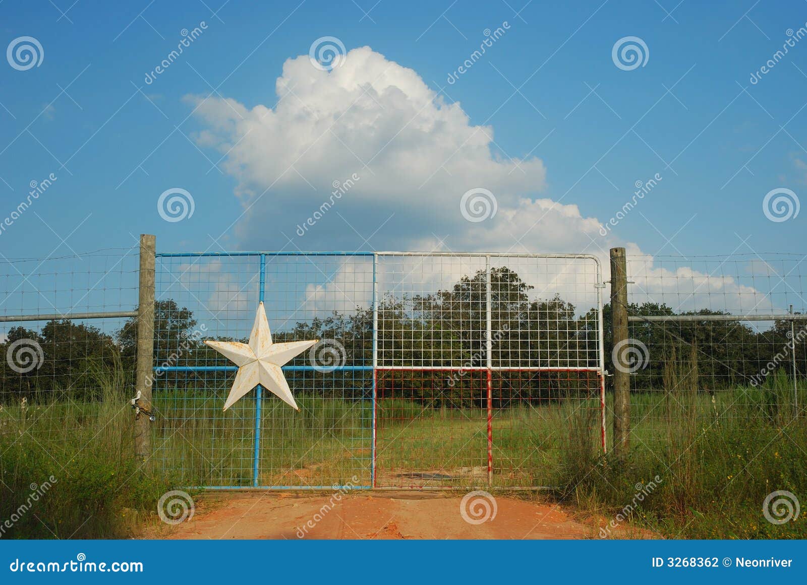 Gateway to the Lone Star stock photo. Image of blue, gate 3268362