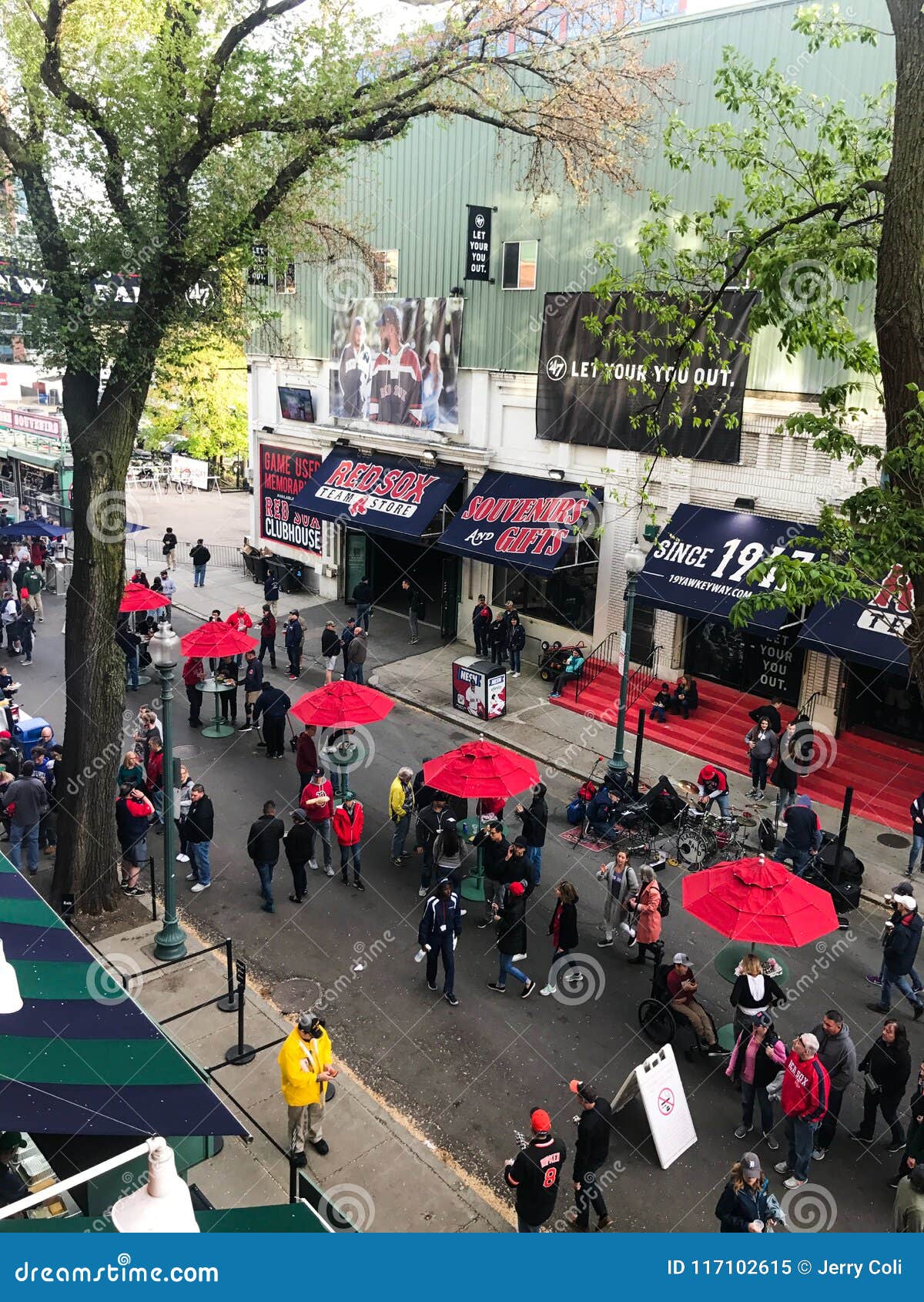Gathering on Jersey Street, Outside Fenway Park Editorial Image Image