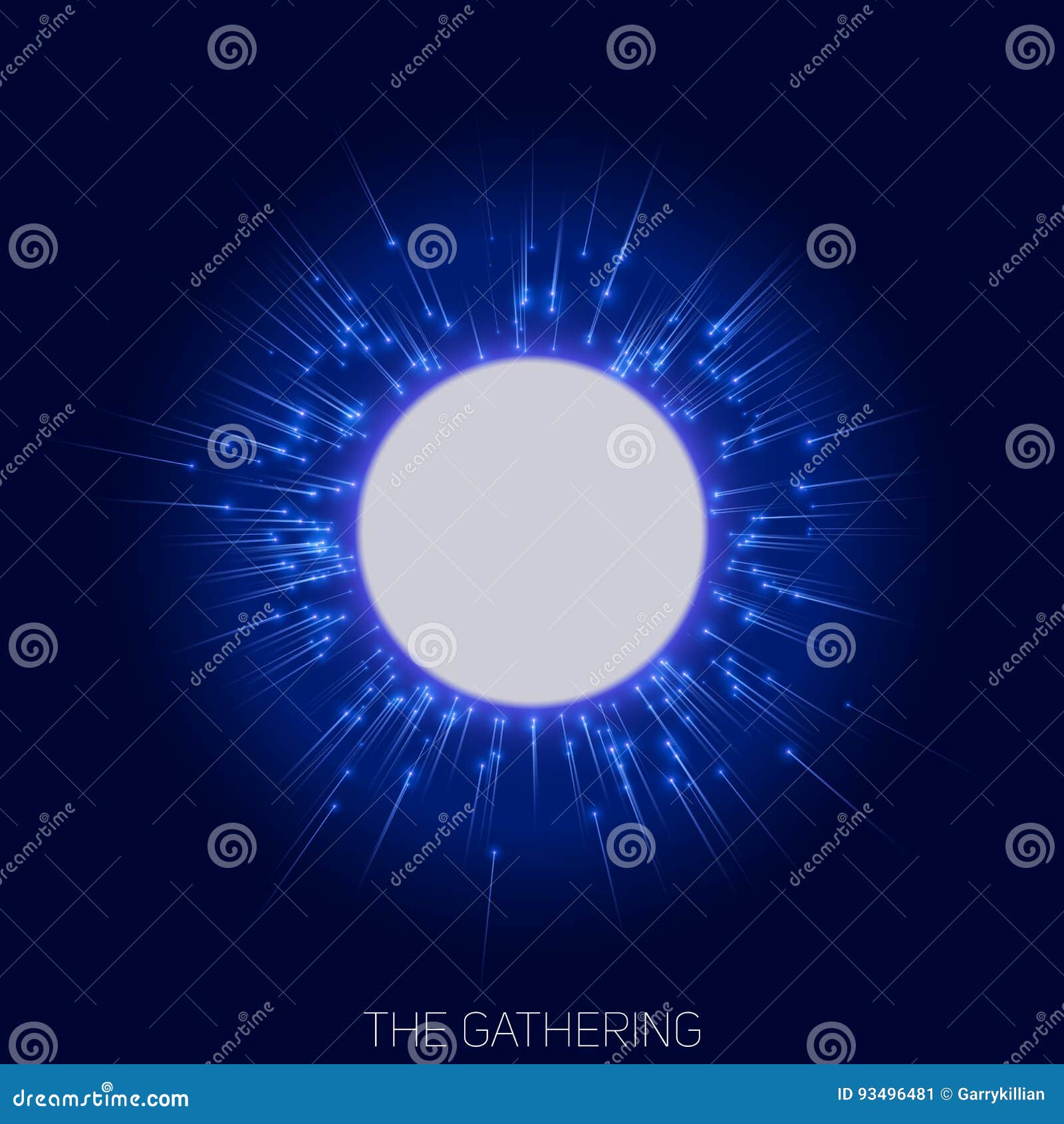 Download Gathering Of Point With Trails To Central Object. Nuclear ...