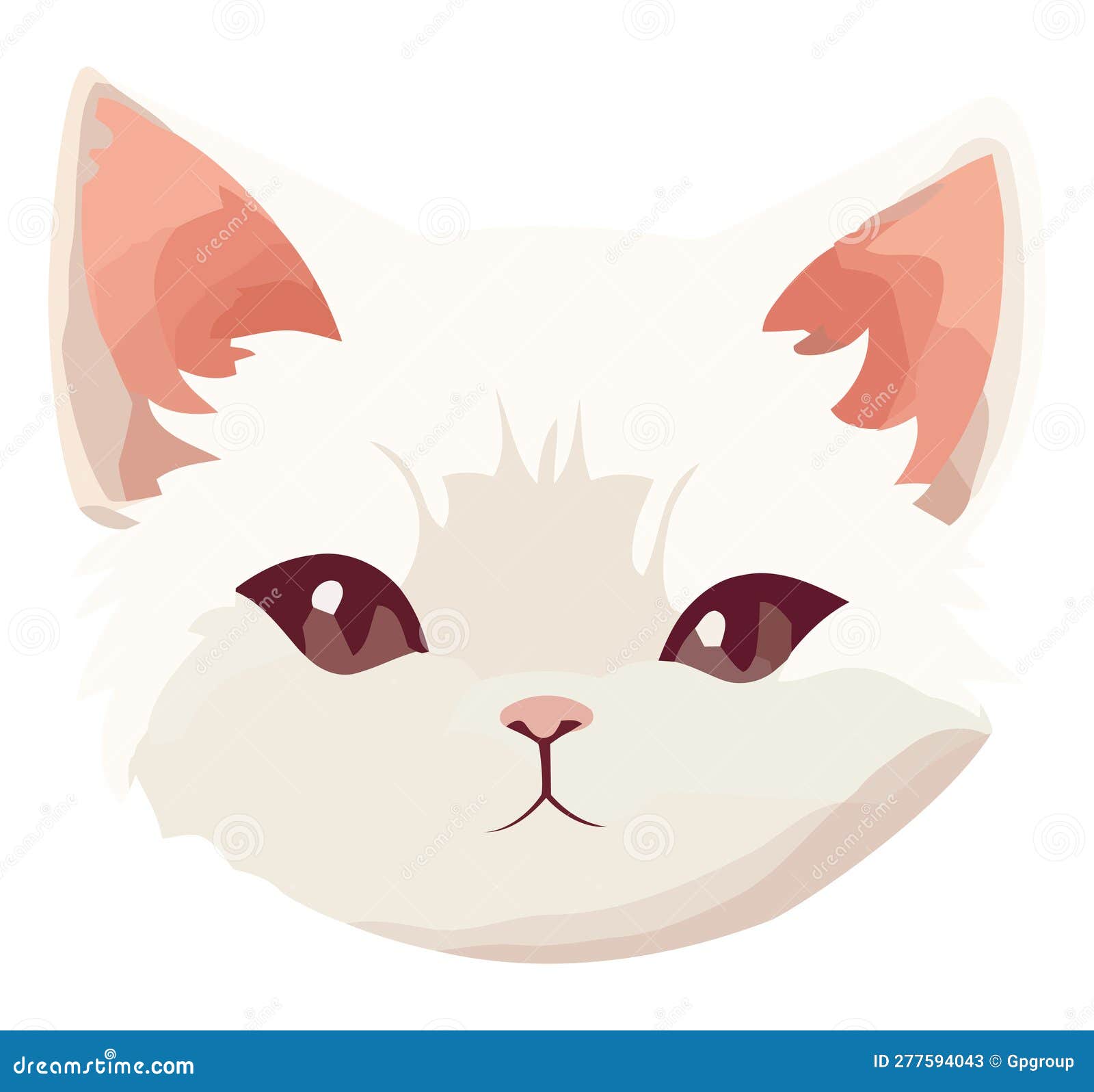 Gato fofo sentado ilustração dos desenhos animados