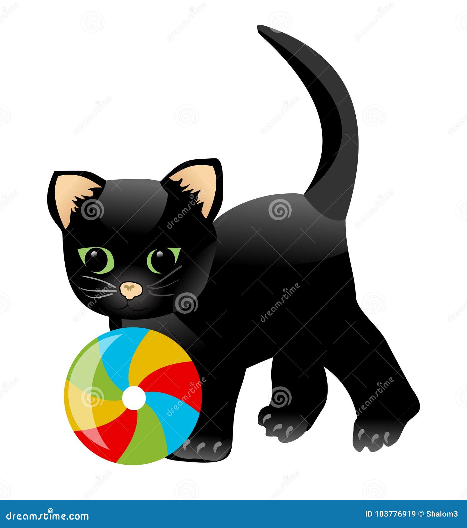 Jogo Ícones Com Gatos Gatinhos Crianças Desenho Imagem Gato Voa imagem  vetorial de huhabra© 247470310